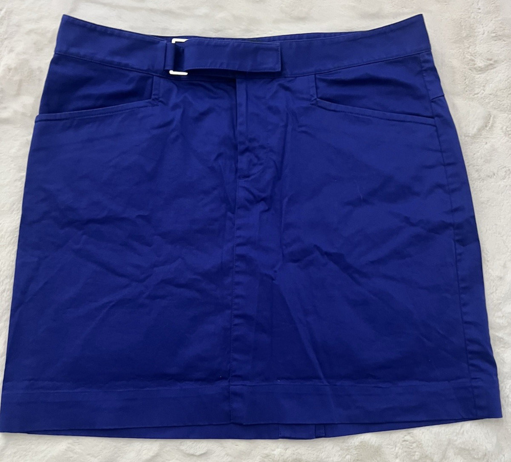 Ralph Lauren Golf Womens Blue Skort Built In Shorts Belted Stretch Size 4